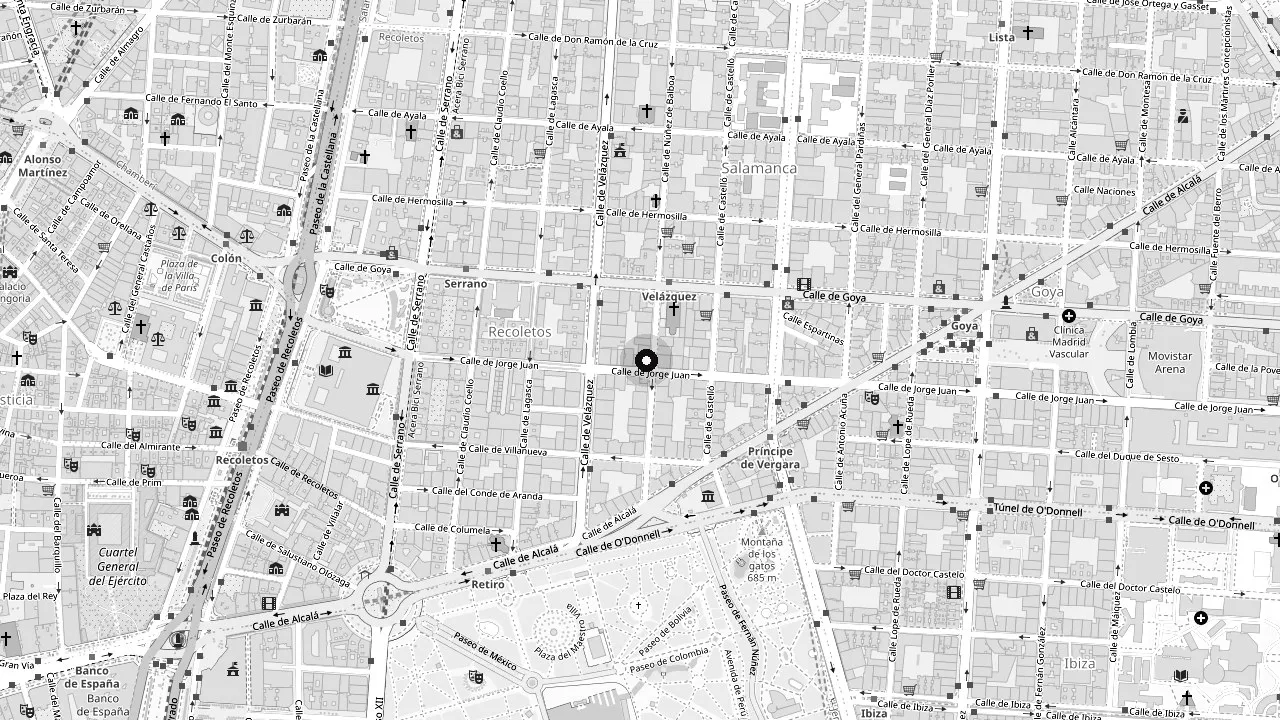 Plano de la sede de Poularrosa en Madrid: Calle de Jorge Juan, 35 — Planta 4