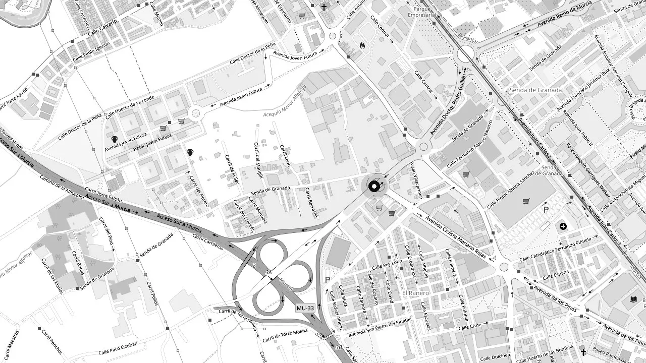 Plano de la sede de Poularrosa en Murcia: Av. Dr. Pedro Guillén, 5